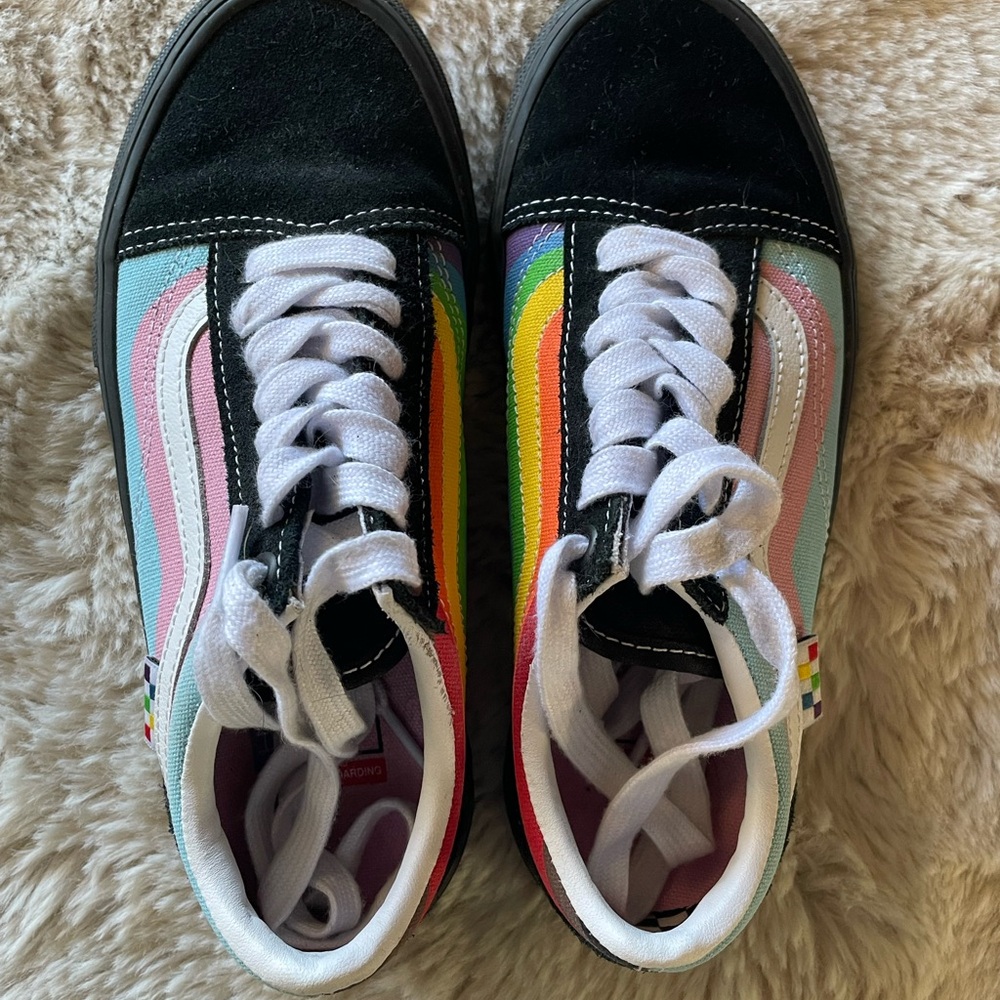 Vans Kids Pride Series Multicolor Stripe Sneakers - never worn - Picture 2 of 7